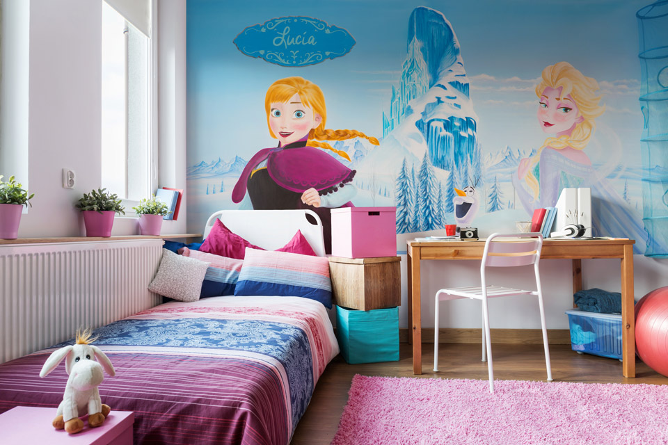 Mural artístico infantil disney