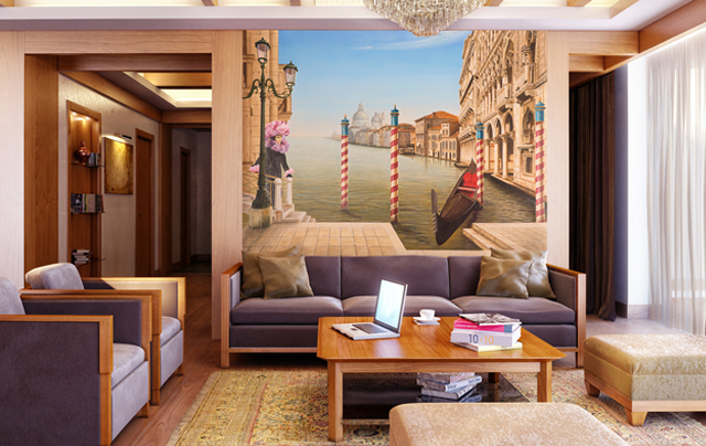 Mural artístico en casa